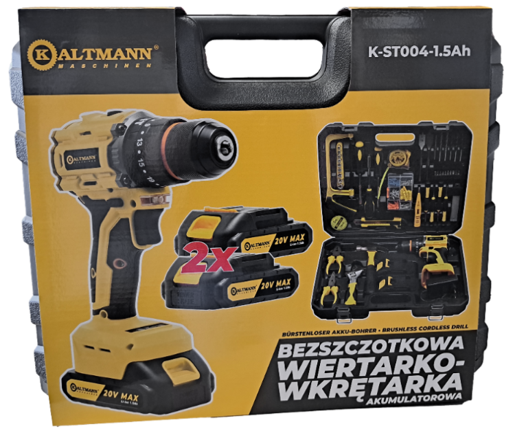 Wiertarko-wkrętarka 2 akumulatory K-ST004 – zdjęcie 2
