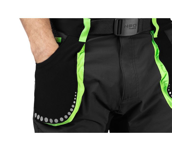 Krótkie spodenki PREMIUM 4 WAY STRETCH Czarne S – zdjęcie 3