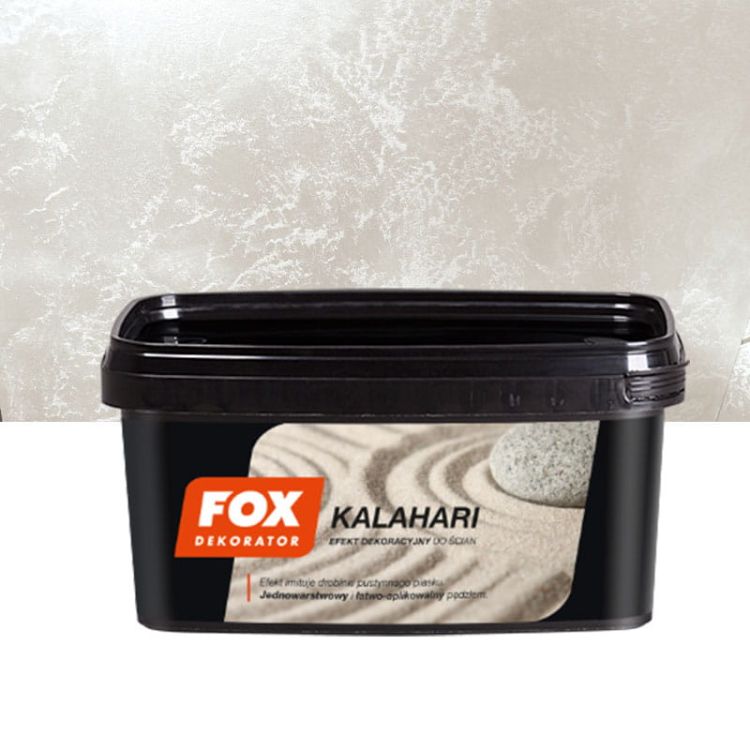 Farba dekoracyjna Fox Kalahari Vesper 1L strukturalna perłowa do dekoracji ścian wewnętrznych