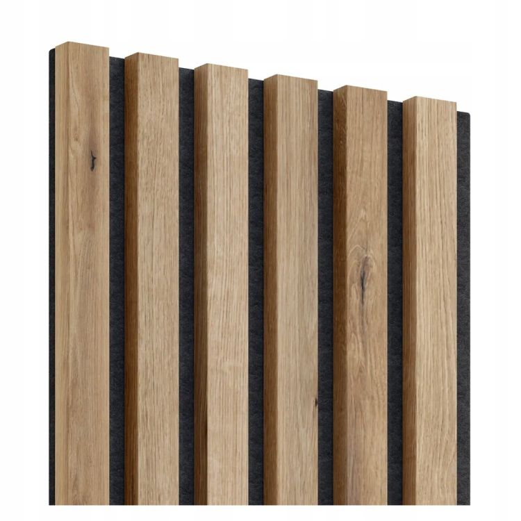 Panel ścienny 3D Dąb Artisan 2650x300 na filcu – zdjęcie 1