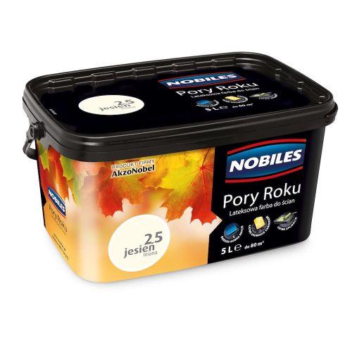 Farba lateksowa Nobiles Pory Roku Jesień Lniana 5L matowa do ścian i sufitów do wnętrz