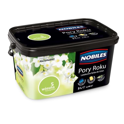 Farba lateksowa Nobiles Pory Roku Wiosna Leszczynowa 5L matowa do ścian i sufitów do wnętrz