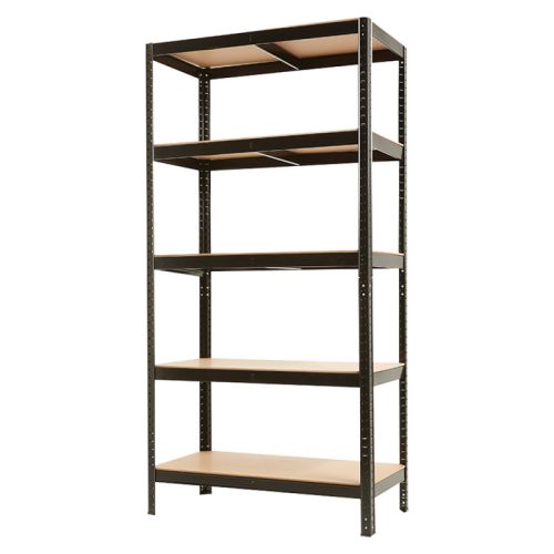 Regał metalowy 5 półek czarny 180x75x35 – zdjęcie 1