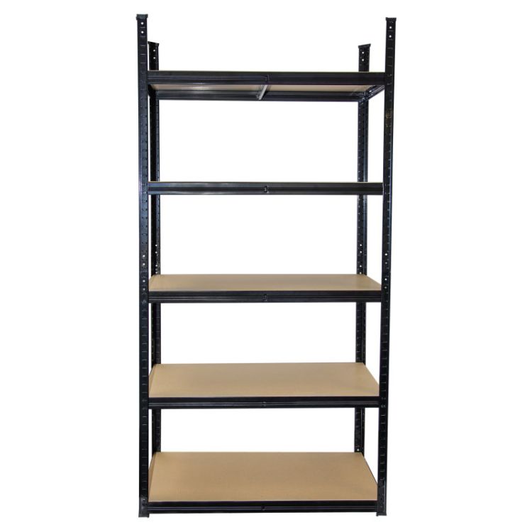 Regał metalowy 5 półek czarny 180x75x35 – zdjęcie 3