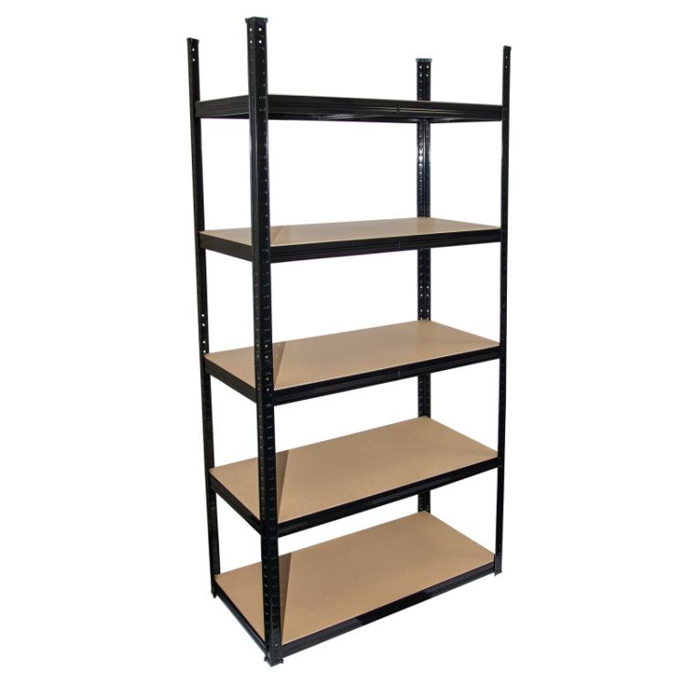 Regał metalowy 5 półek czarny 180x75x35 – zdjęcie 4
