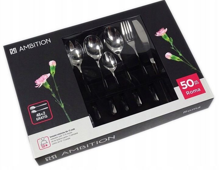 Roma kpl sztućców 50 elementów Giftbox – zdjęcie 2