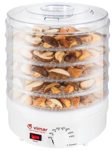 Suszarka do żywności Vimar 350W 5 sit – do owoców i warzyw z regulacją temperatury – zdjęcie 1