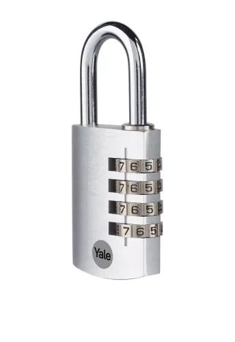 Kłódka aluminiowa szyfrowa 28mm srebrna – zdjęcie 1