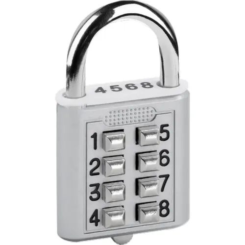 Kłódka szyfrowa KZL 108S cyfrowa kolor srebrny – zdjęcie 1