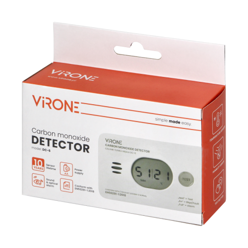 Czujnik tlenku węgla -czadu 2xAA – zdjęcie 1