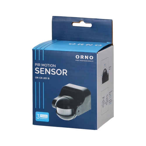 Czujnik ruchu 180 stopni IP44 1200W czarny – zdjęcie 1