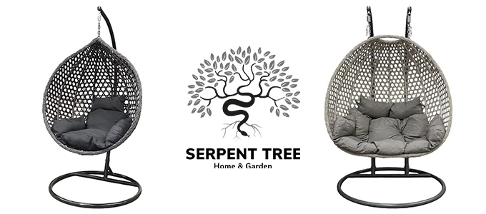 Fotele wiszące ogrodowe Serpent Tree – 1 i 2 osobowe kokony ze stelażem